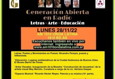Generación Abierta en Radio: Emisión N° 781, Lunes 28 de Noviembre de 2022
