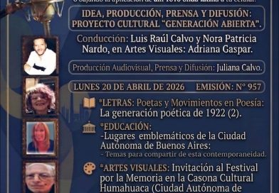 Generación Abierta en Radio: Emisión N° 957,                                          Lunes 20 de Abril de 2026