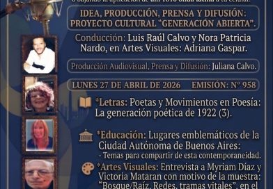 Generación Abierta en Radio: Emisión N° 958,                                          Lunes 27 de Abril de 2026