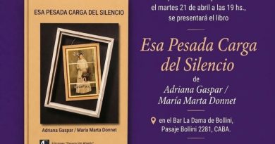 Presentación libro “Esa pesada carga del silencio”, de Adriana Gaspar y María Marta Donnet