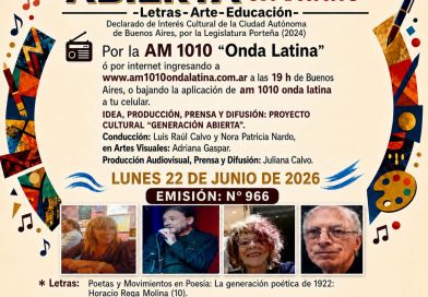 Generación Abierta en Radio: Emisión N° 966,                                          Lunes 22 de Junio de 2026
