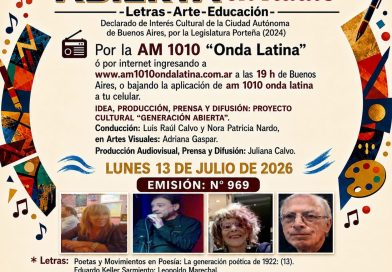 Generación Abierta en Radio: Emisión N° 969,                                          Lunes 13 de Julio de 2026