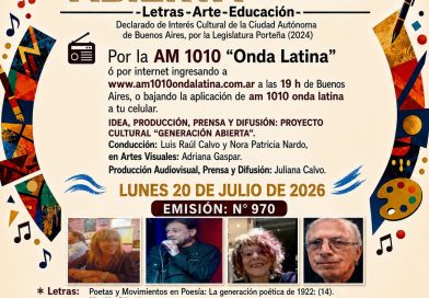 Generación Abierta en Radio: Emisión N° 970,                                          Lunes 20 de Julio de 2026