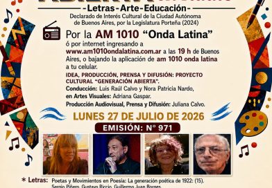 Generación Abierta en Radio: Emisión N° 971,                                          Lunes 27 de Julio de 2026