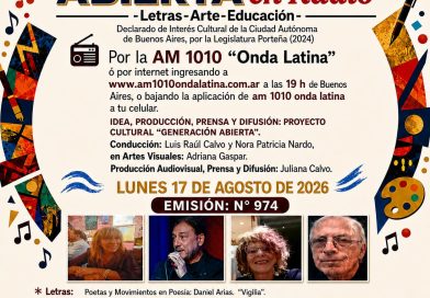 Generación Abierta en Radio: Emisión N° 974,                                          Lunes 17 de Agosto de 2026