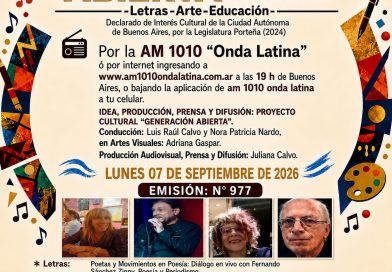 Generación Abierta en Radio: Emisión N° 977,                                          Lunes 07 de Septiembre de 2026