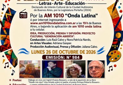 Generación Abierta en Radio: Emisión N° 984,                                          Lunes 26 de Octubre de 2026